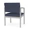 Lesro Lenox Steel Guest Chair, Denim (Blue) Seat, Denim Back, 24.5 W 24.5 L 32 H, Linette Vinyl Seat LS1201 - alternate 2